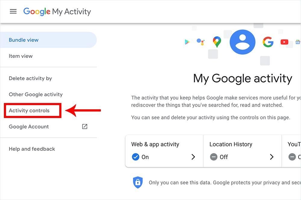 Control Google data privacy